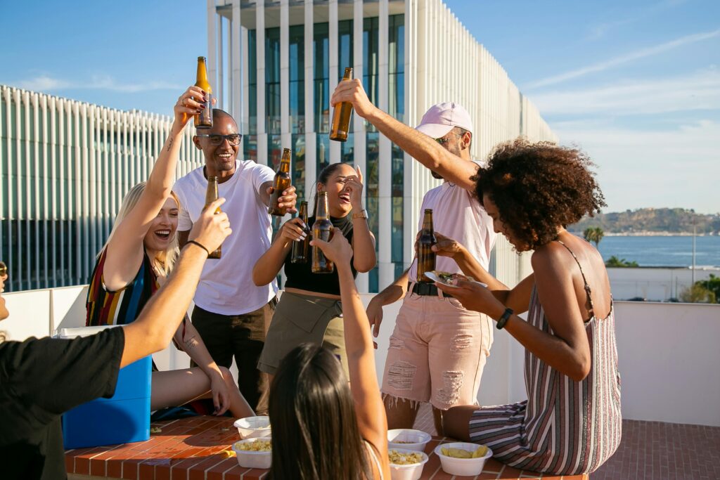 spring break bucket list teachers fellowshipping with one another while having some beverages