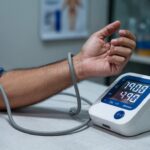 how to detect high blood pressure - a pic of a person's arm in a blood pressure cuff