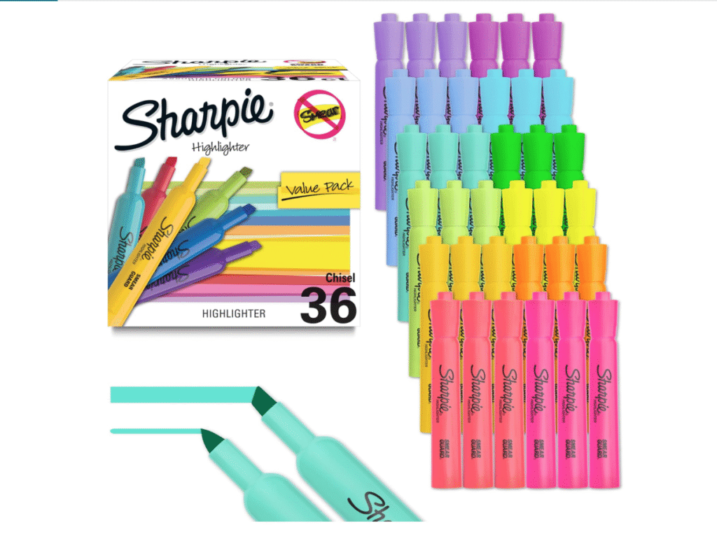 Amazon back to school savings - a set of bulk highlighters
