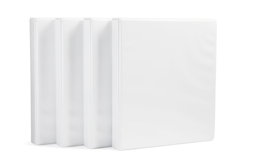 welcome back to school - 3pk white binders (3 ring)
