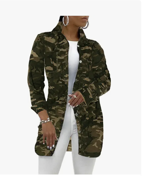30 day glow up challenge - long sleeve camouflage jean jacket