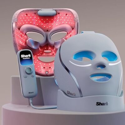 The Best LED Face Masks on Amazon -the Shark CryoGlow LED Face Mask with Under-Eye Cooling, Anti-Aging & Blemish Repair