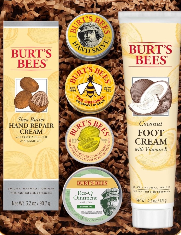 burt's bees' giftable tins with 6 burt's bees products